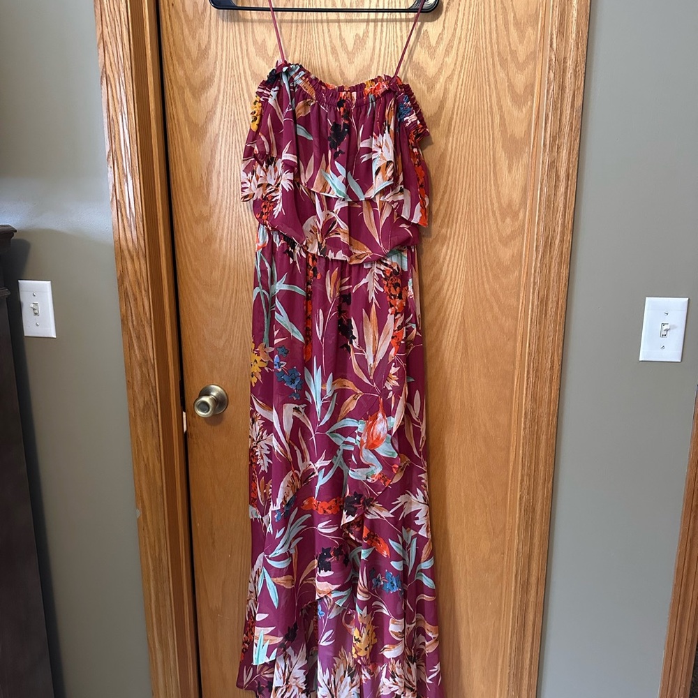 Floral Maxi Dress with Ruffle Detail